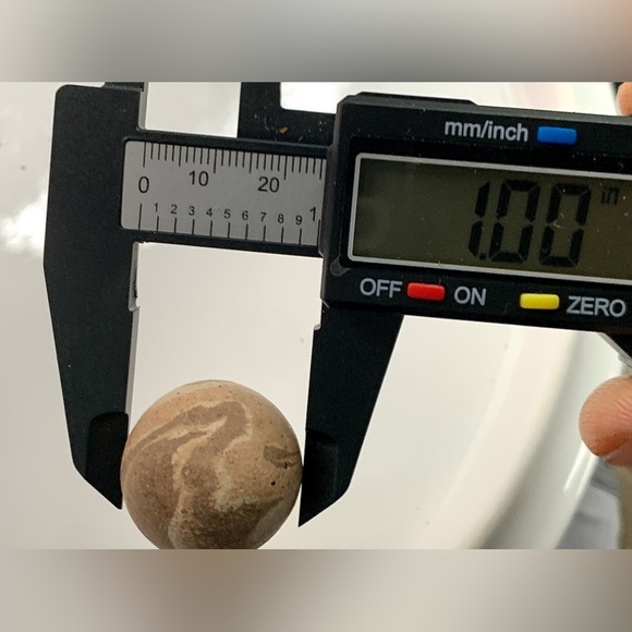 Vintage 1” 25.5mm Large Swirled Clay Marble - Picture 1 of 13